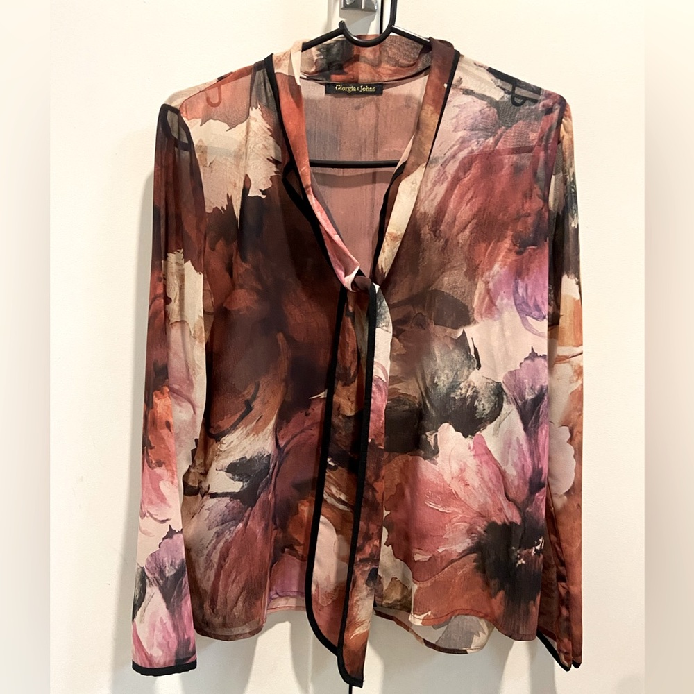 Italian tie blouse